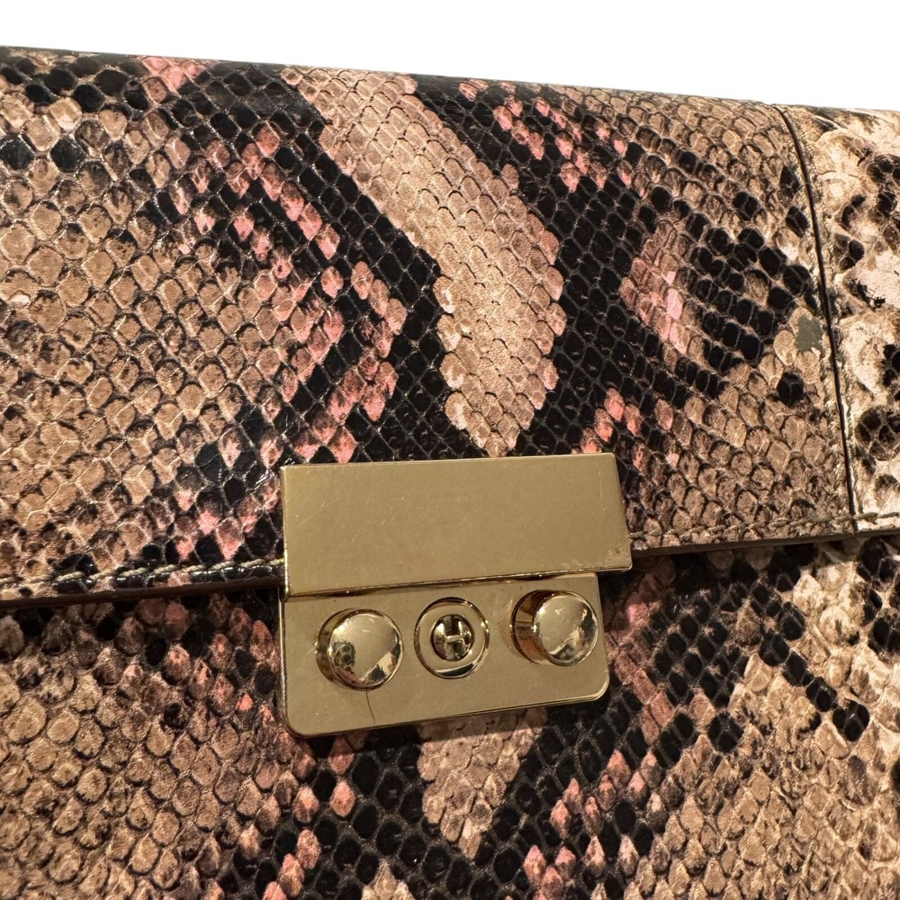 Massimo Dutti Women's Animal Print Python Wrist Strap Purse Bag - Picture 6 of 6